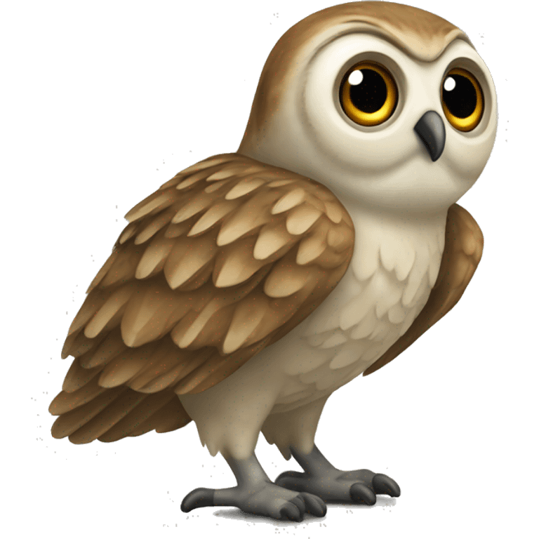 Un hibou touriste emoji