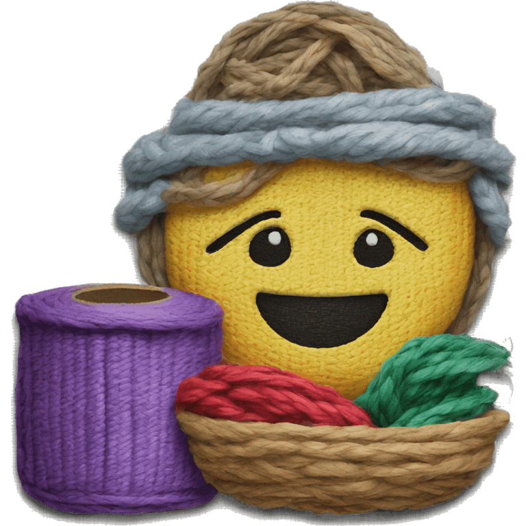 Stitching with colour craft and painting  emoji