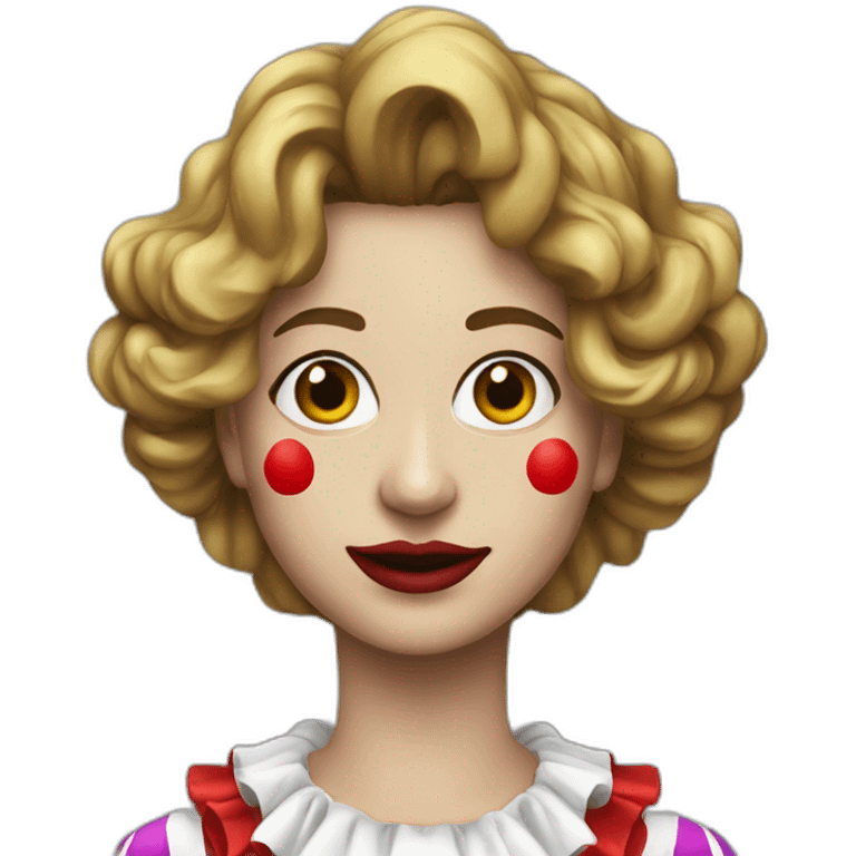 Giorgia Meloni wearing clown clothes emoji