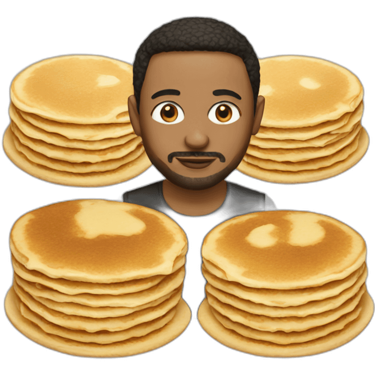 famous people eat pancake emoji