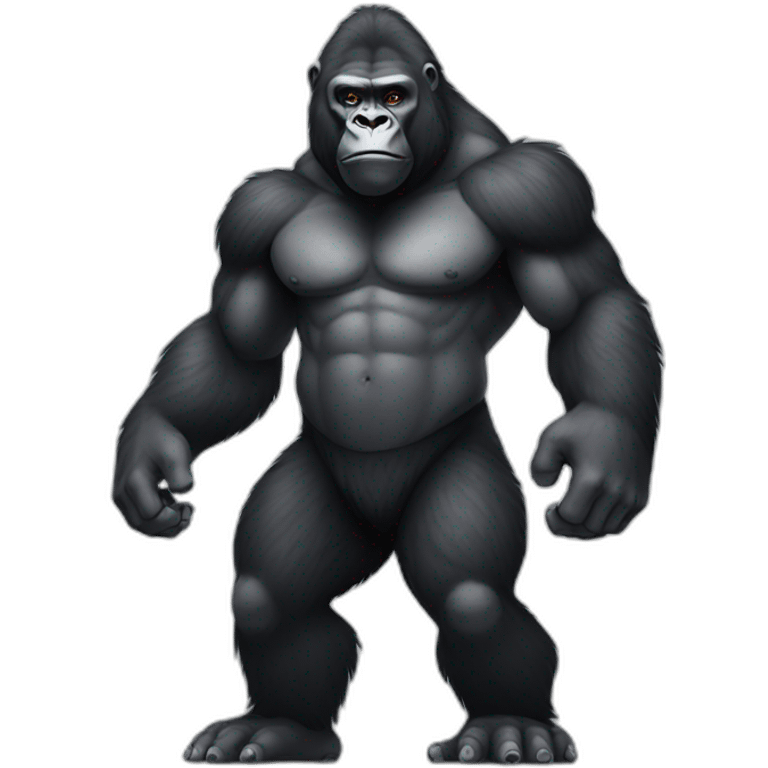 Strong gorilla standing  emoji