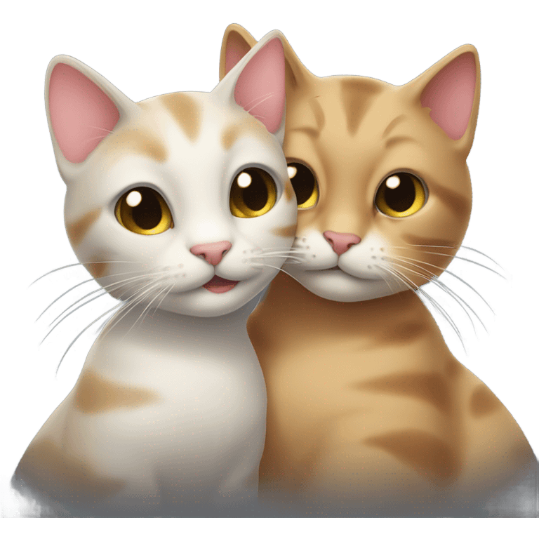 Cats in love emoji