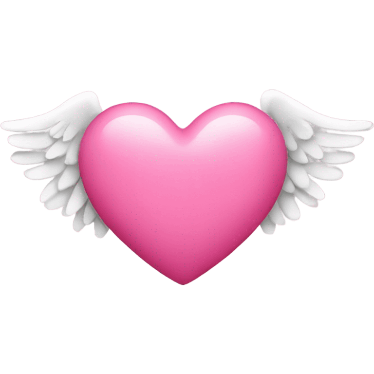 Pink heart with wings emoji