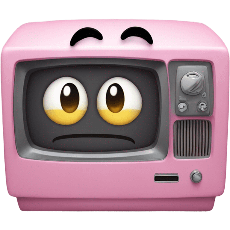 Tv with long Kirby eyes emoji