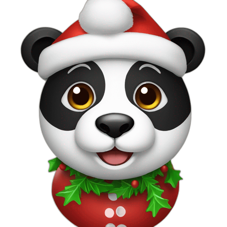 Christmas-panda emoji