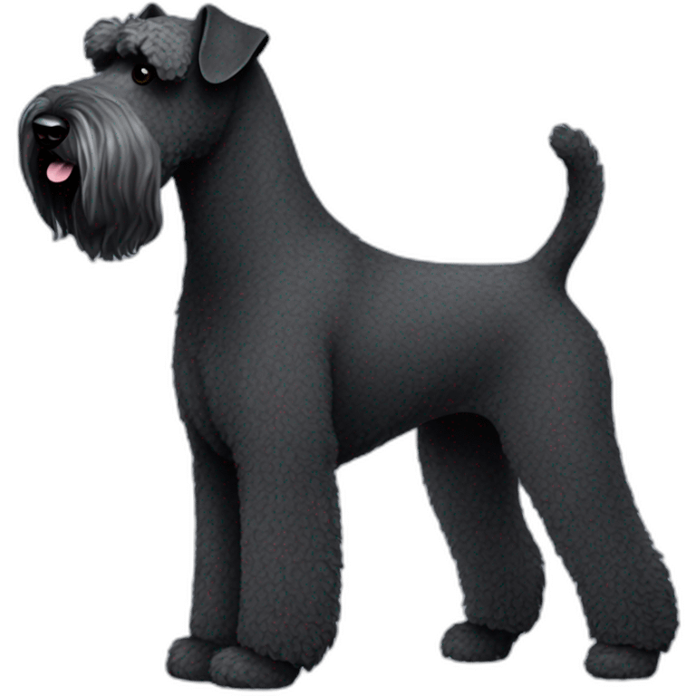 Kerry blue terrier full-body emoji