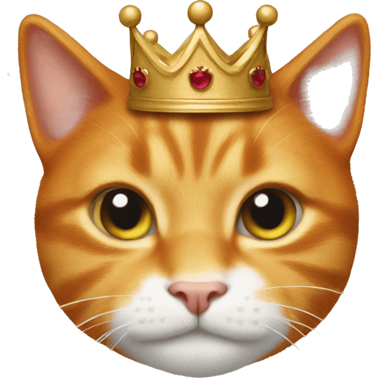 ginger cat with crown emoji