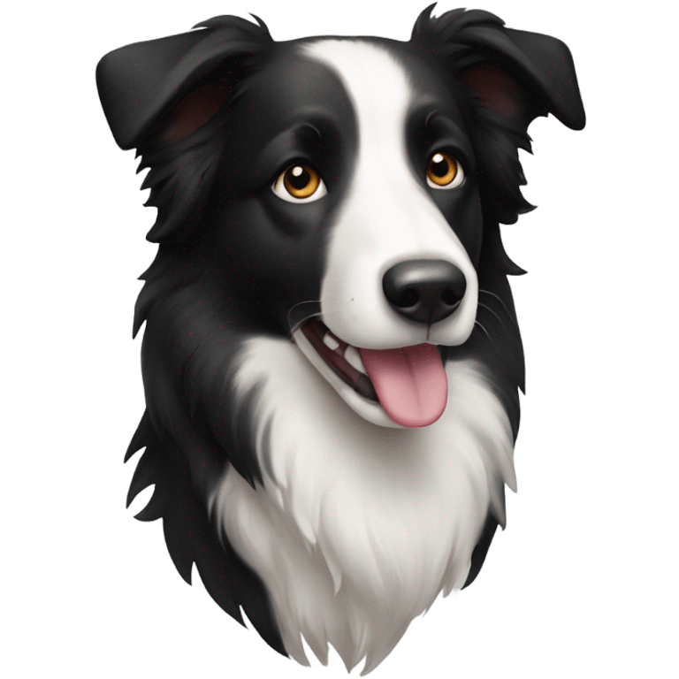 Black and White Border Collie emoji