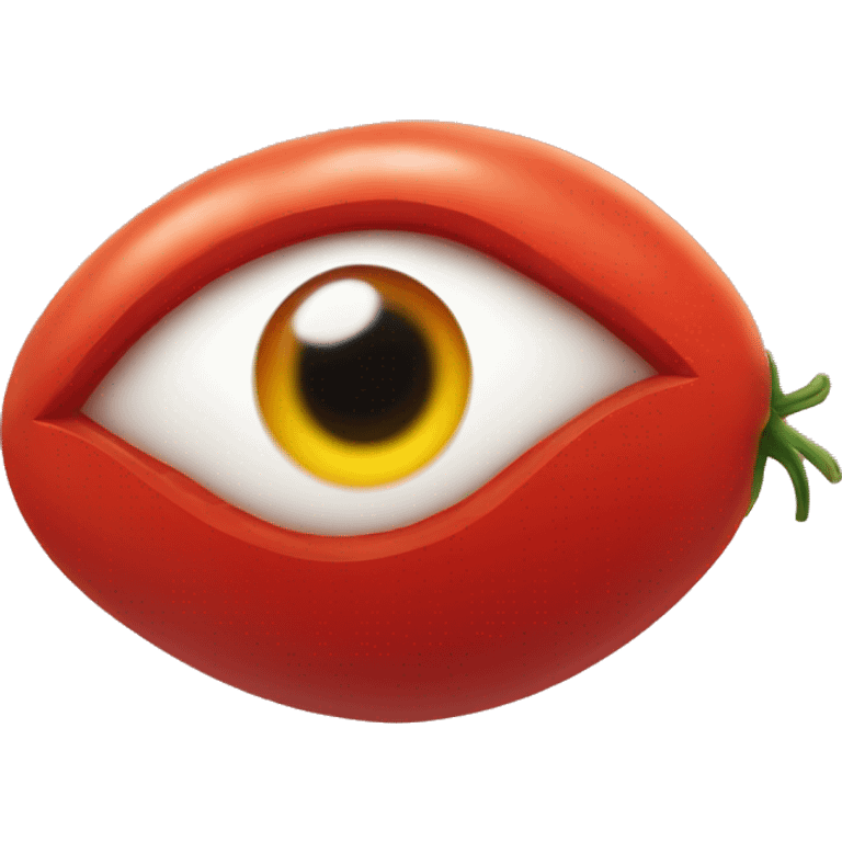 cute eye in tomato emoji