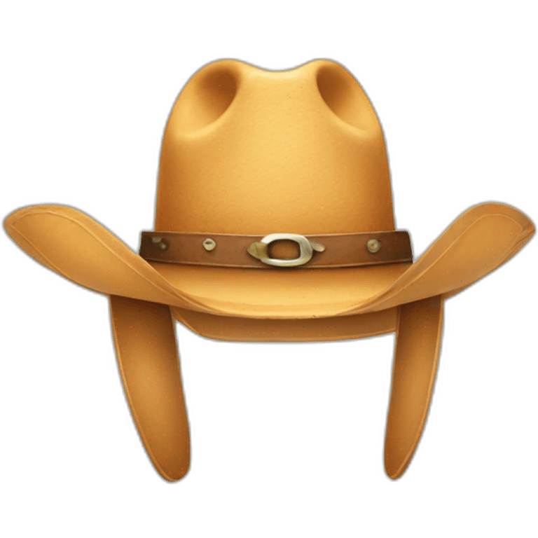 ear with cowboy hat on top emoji