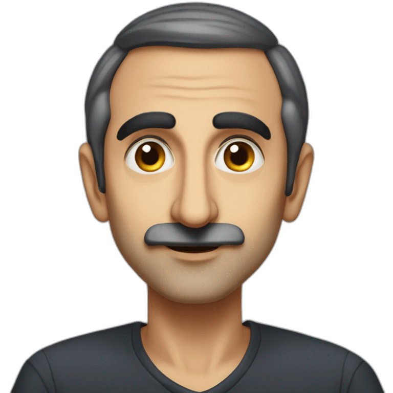 eric zemmour with a narrow mustache emoji