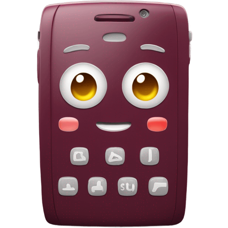 burgundy phone emoji