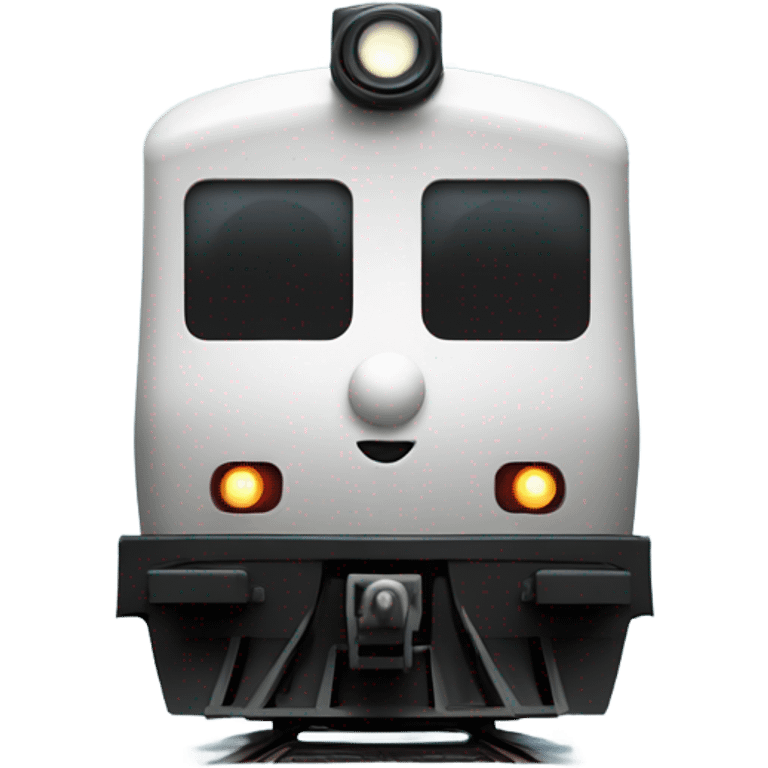 A electric locomotive (With little Kirby eyes on the front of the train) emoji