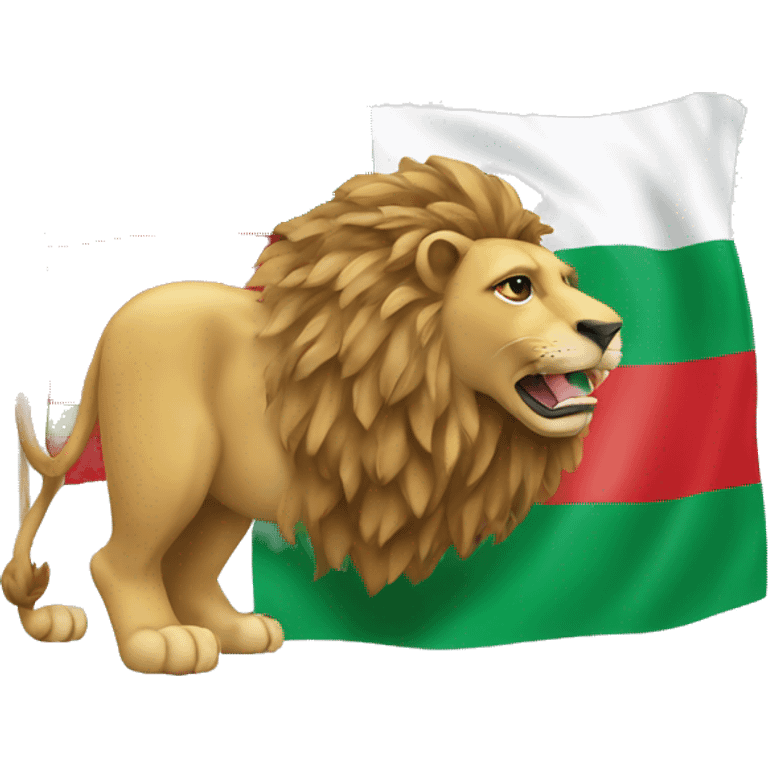 a bulgarian flag with a lion next to it emoji