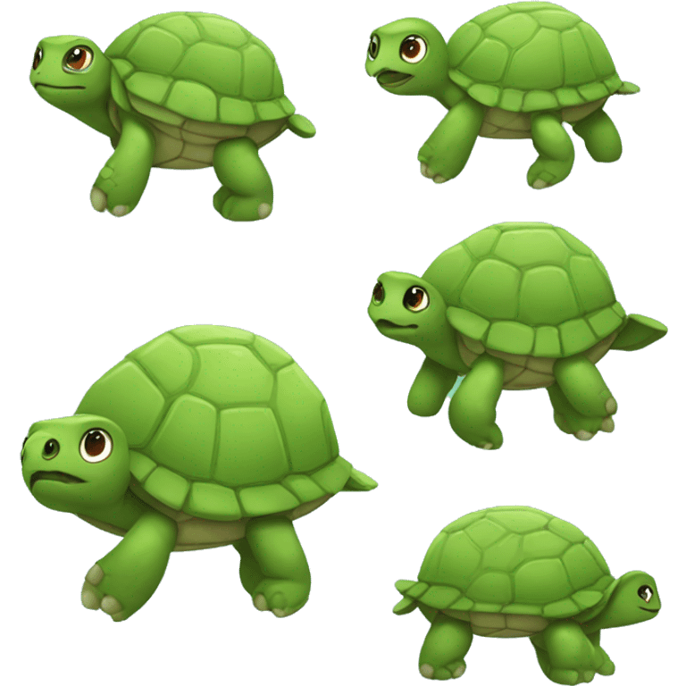 Turtle with a ponytail emoji