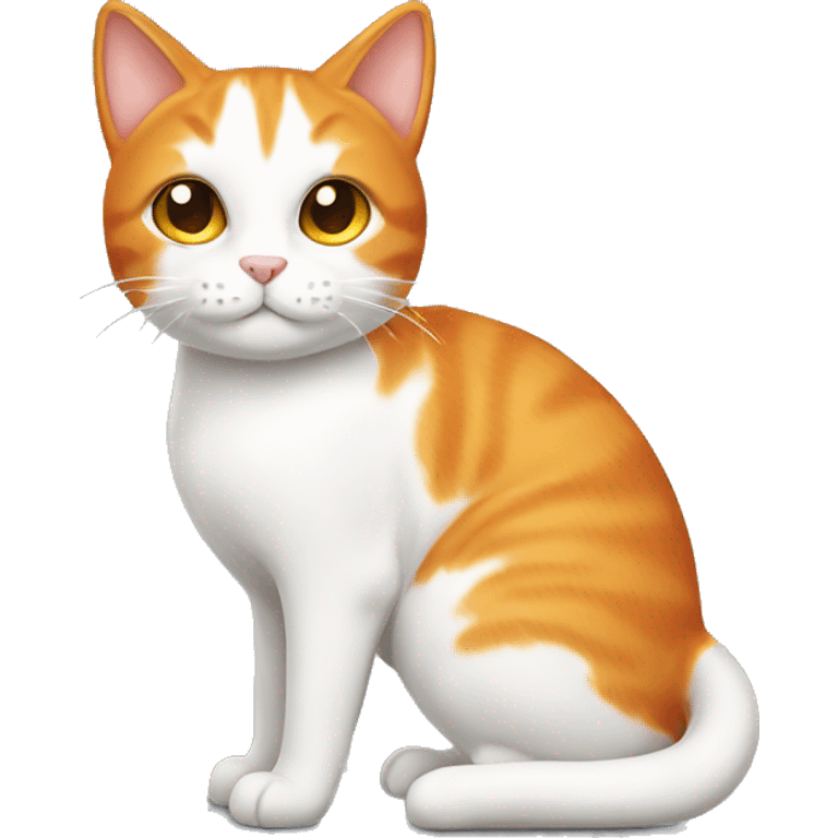 orange and white cat  emoji