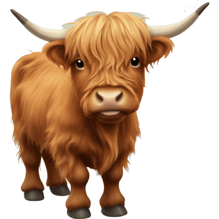 Mini highland cow emoji