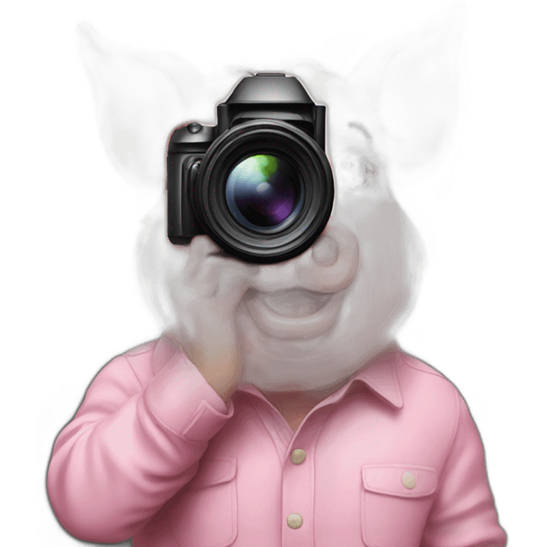 pig who is a photographer emoji