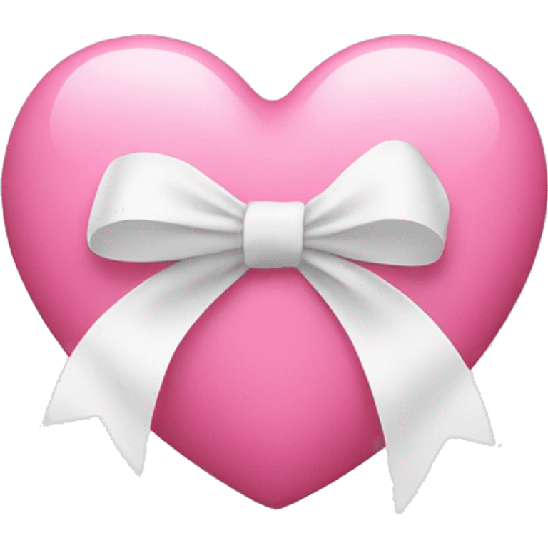 Pink heart with white  ribbon  emoji