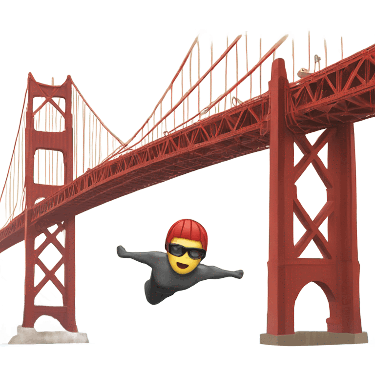 Swimming in San Francisco ocean by Golden Gate Bridge emoji