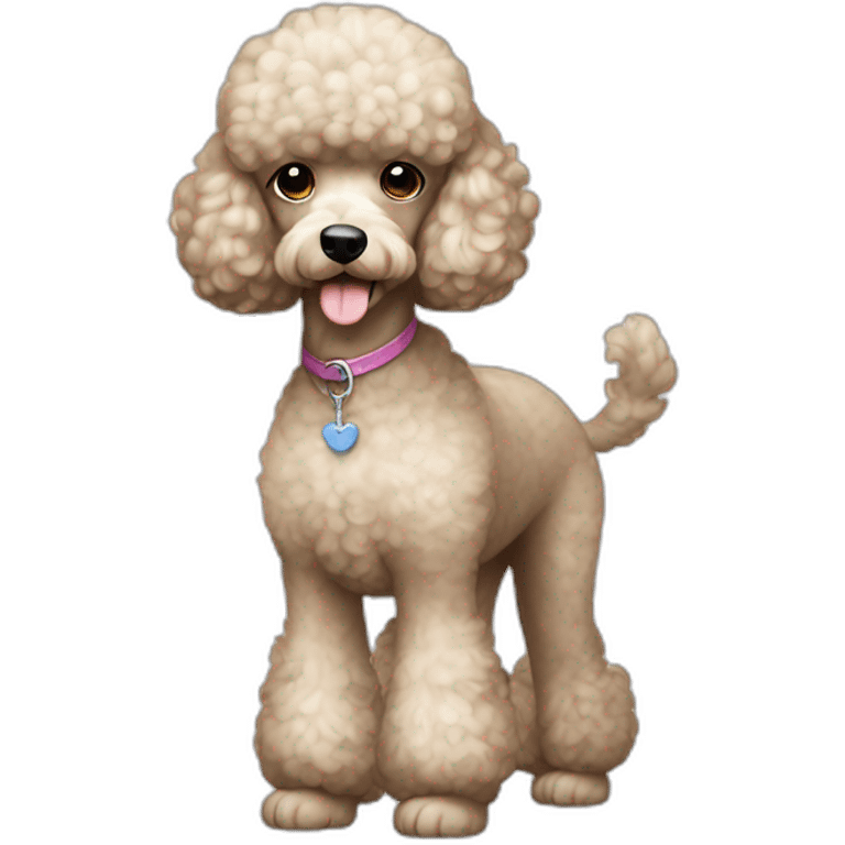 Dog Standart Poodle full body emoji