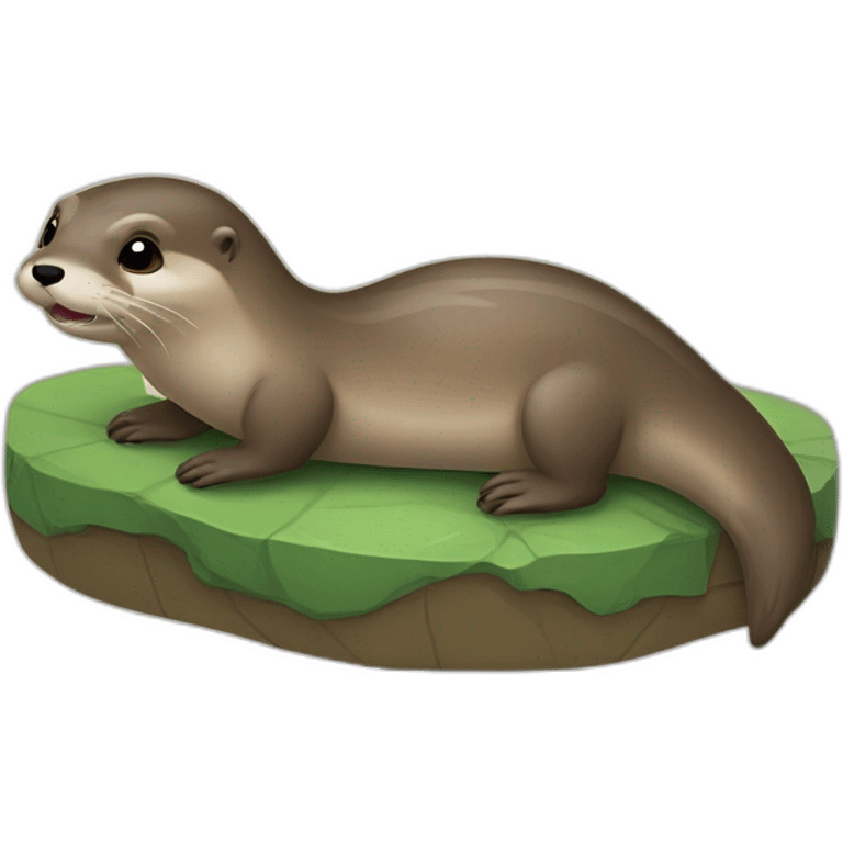 Loutre sur tortue  emoji