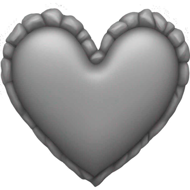 bangaded heart with grey colour emoji