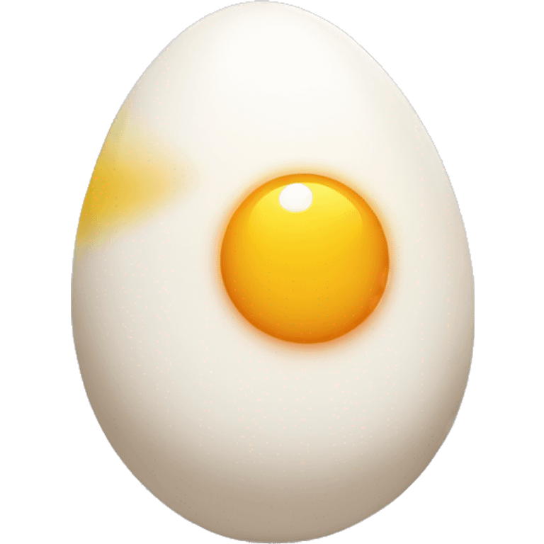 Sunny side up egg on a playe emoji