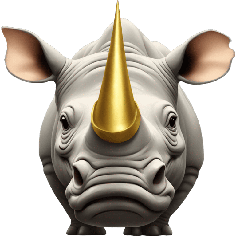 Rhino with gold horn emoji