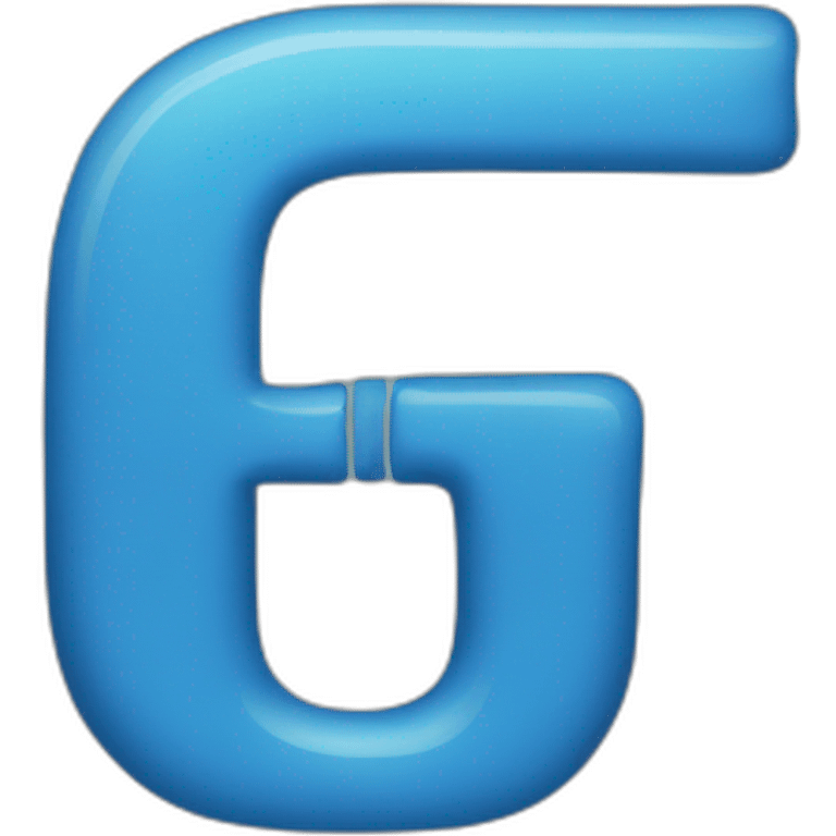 The letter T in blue emoji