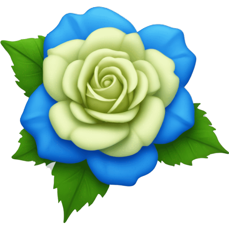 rosas azules con espinas y tallos verdes emoji