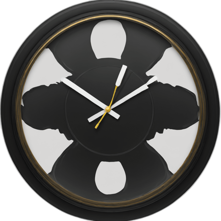 big black clock emoji