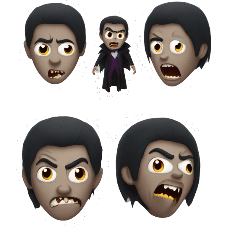 Vampire getting scared emoji