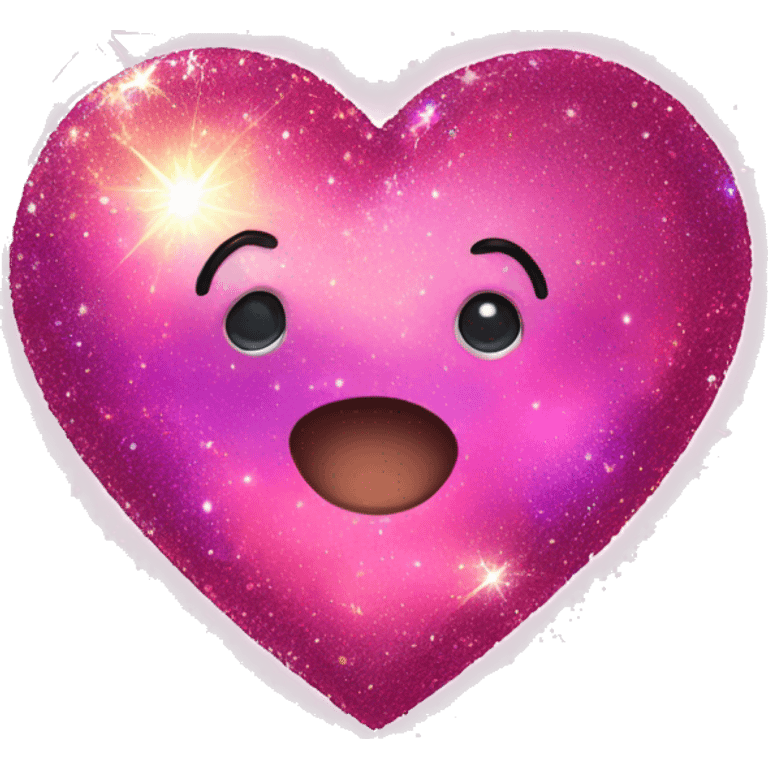 sparkly glittery shiny heart galaxy emoji