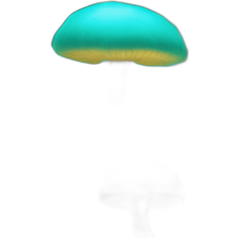 Glowing cyan mushroom emoji