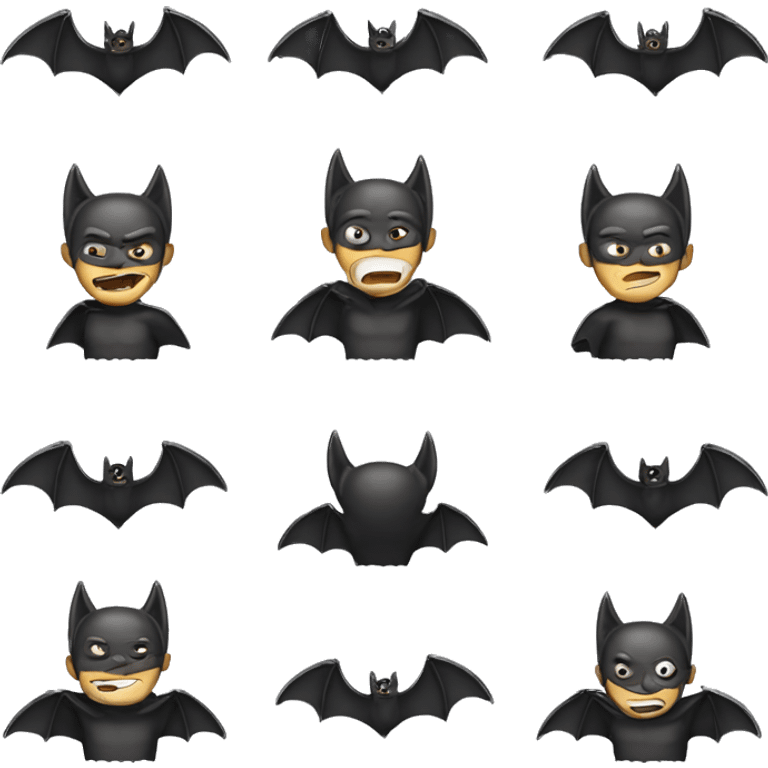 Bat, man emoji