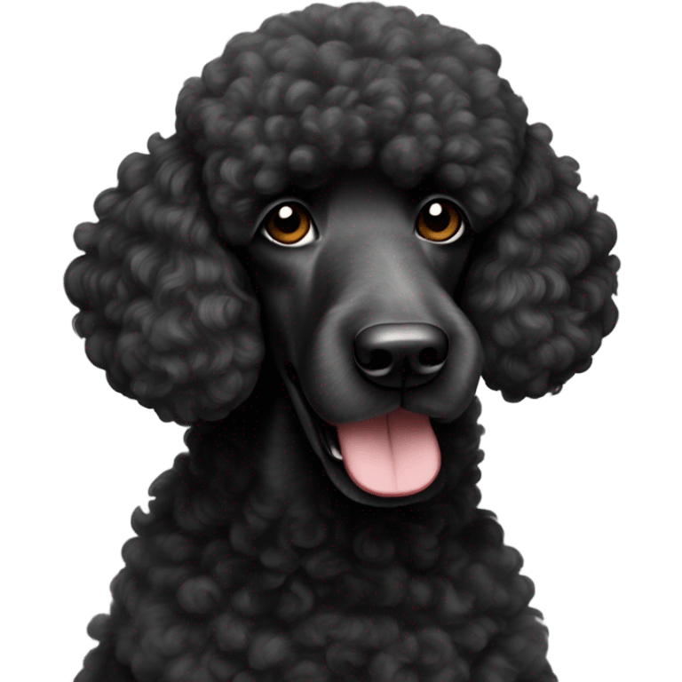 Black standard poodle called Bobby emoji