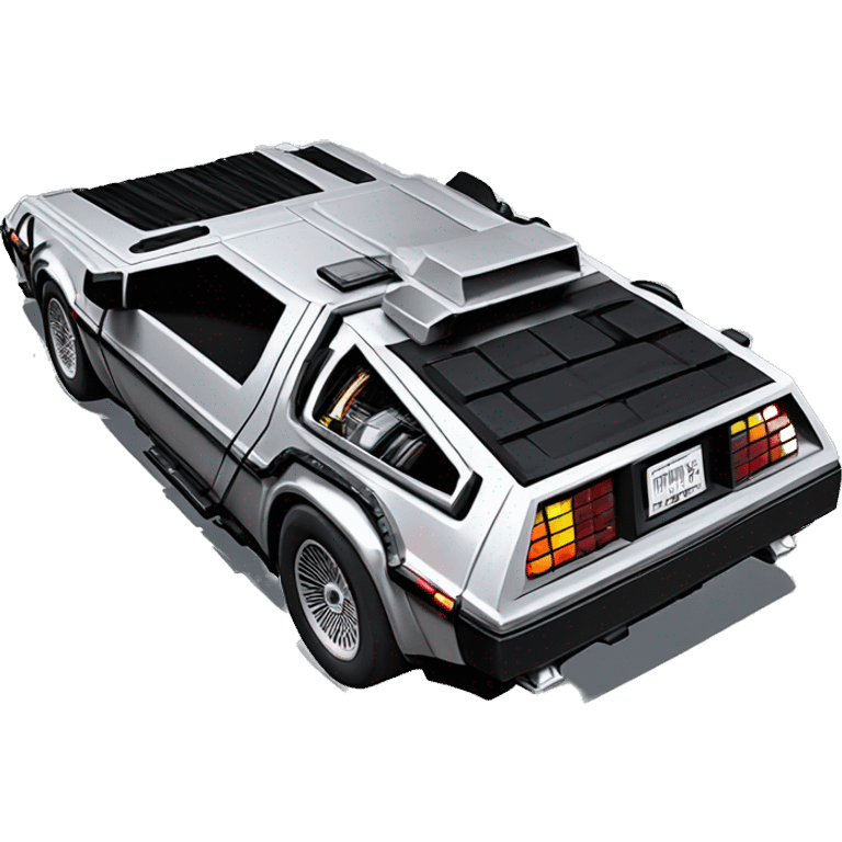 DeLorean from the movie back to the future ￼ emoji