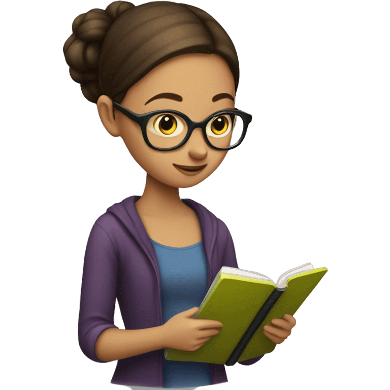 Girl reading kindle emoji