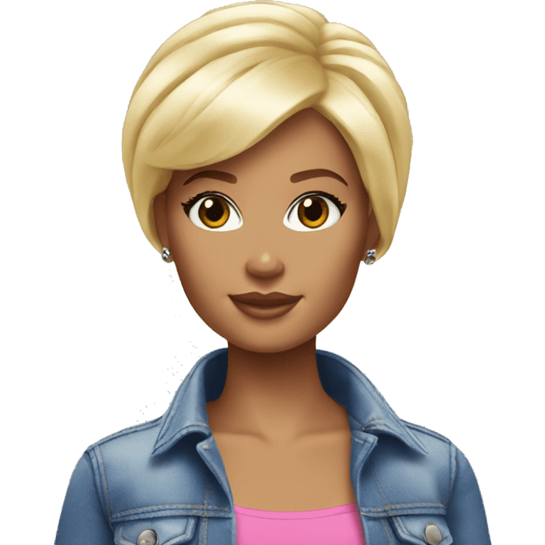 Blonde Barbie short hair emoji