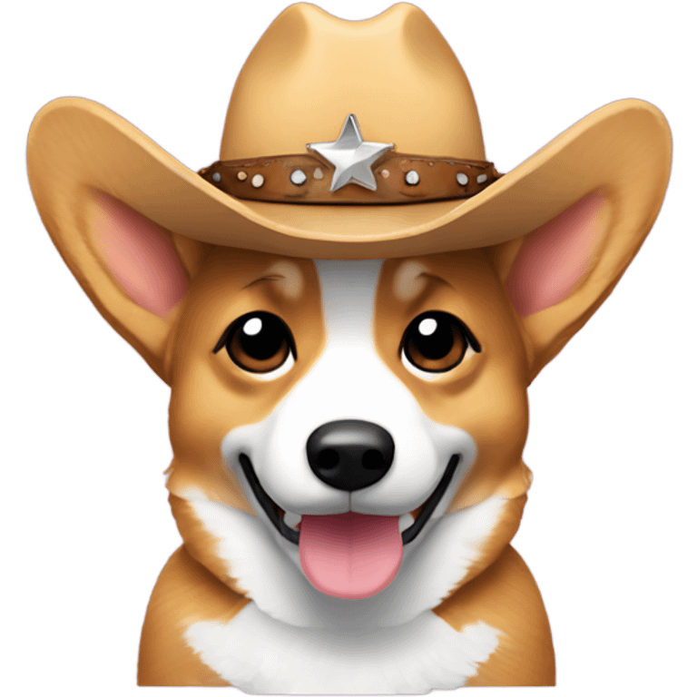 Corgi with a cowboy hat  emoji