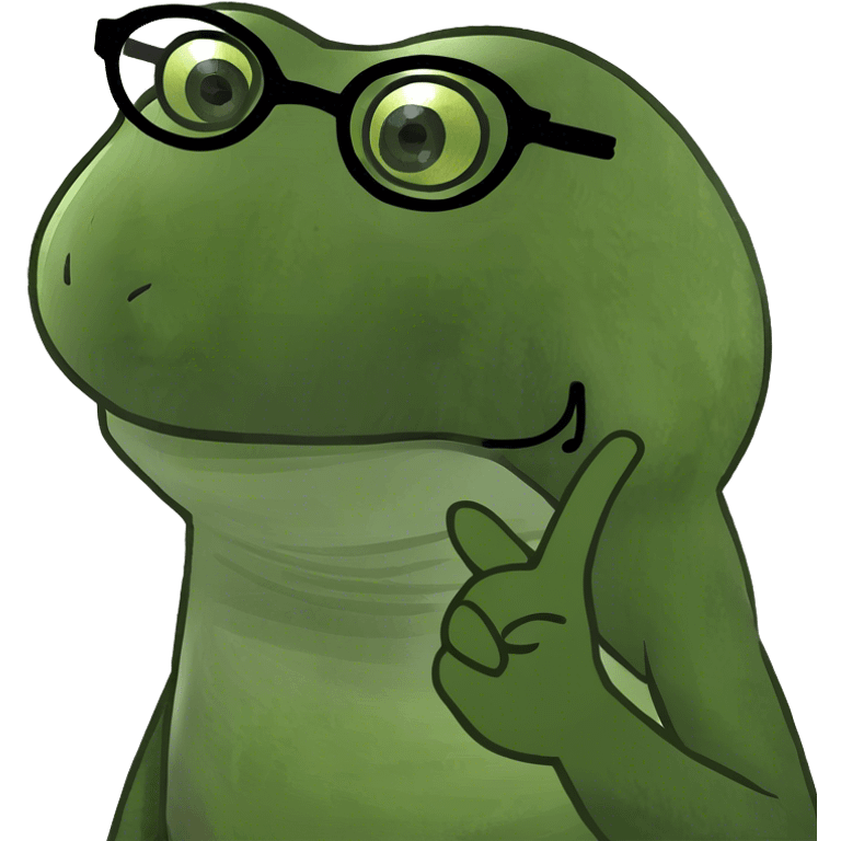 Frog with glasses  emoji