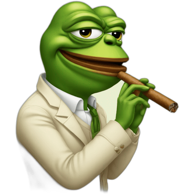 Pepe hits cigar emoji