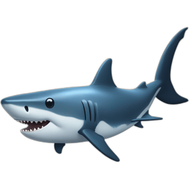 Requin sur une baleine emoji