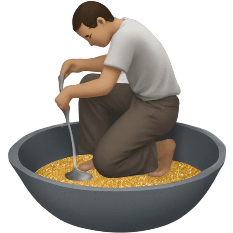 Gold panning emoji