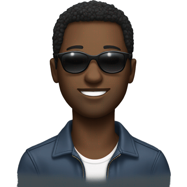 Gay black man with sunglasses emoji