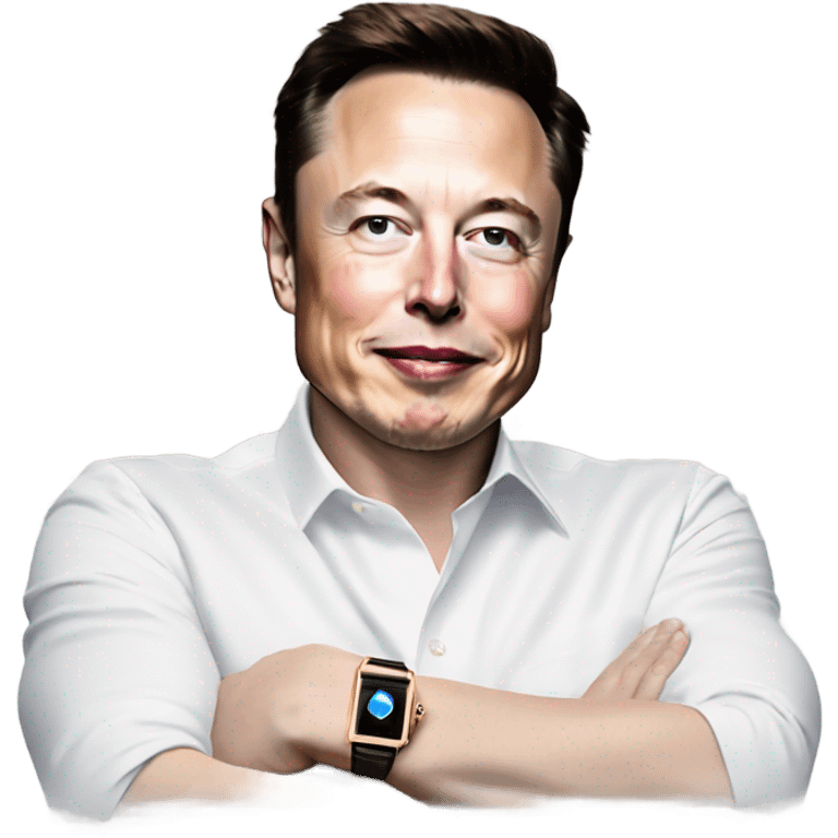 Elon musk wearing a Jaegar Le coultre reverso emoji