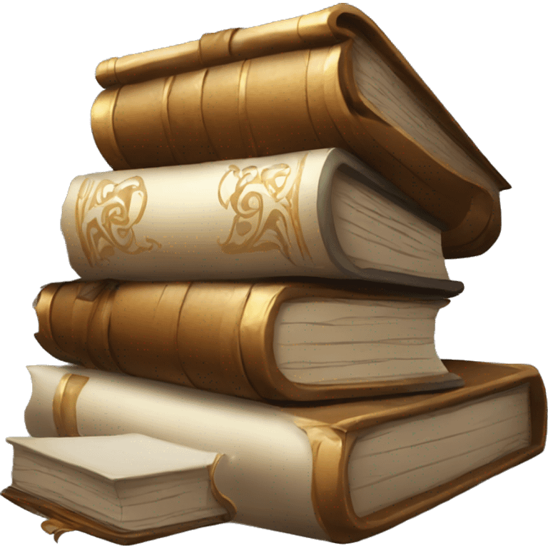 pile of books and scrolls, dungeons and dragons emoji