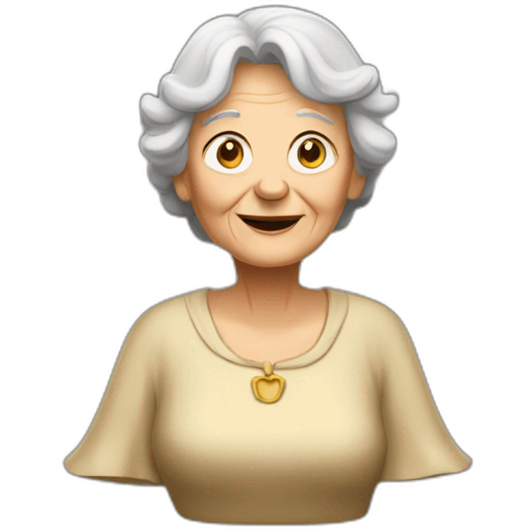 Old woman in a big bell emoji