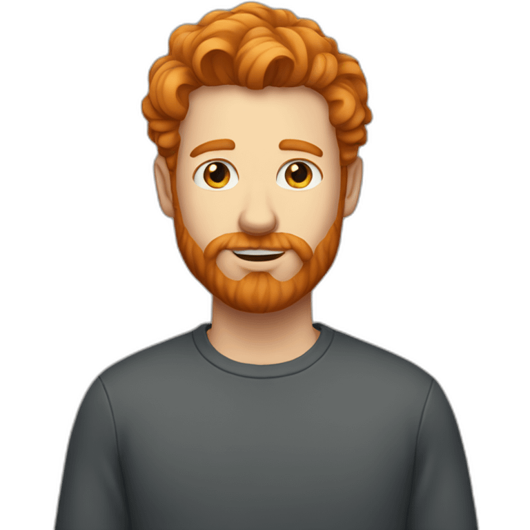 man with ginger hair and ginger beard hahaha emoji